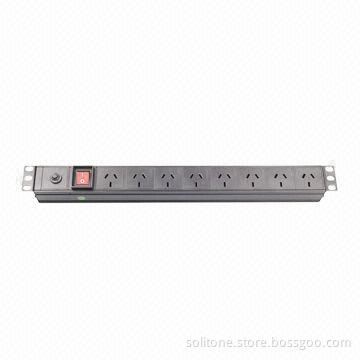 PDU, Australia Plug Socket, 8-way, 10A, Size 1U